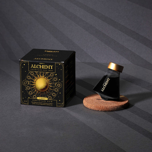 Endless Alchemy Stardust Fountain Pen Ink - Obsidian Sun 45ml