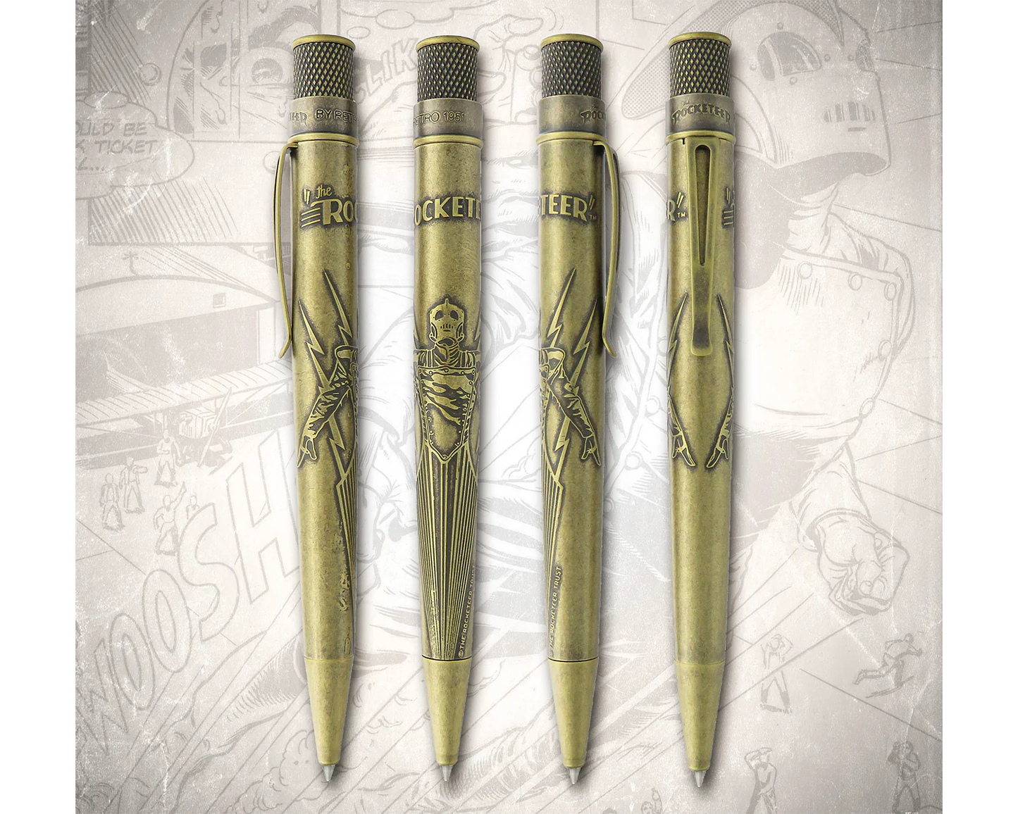 Retro 51 Tornado Rollerball Pen - The Rocketeer - Rocketeer (brass)