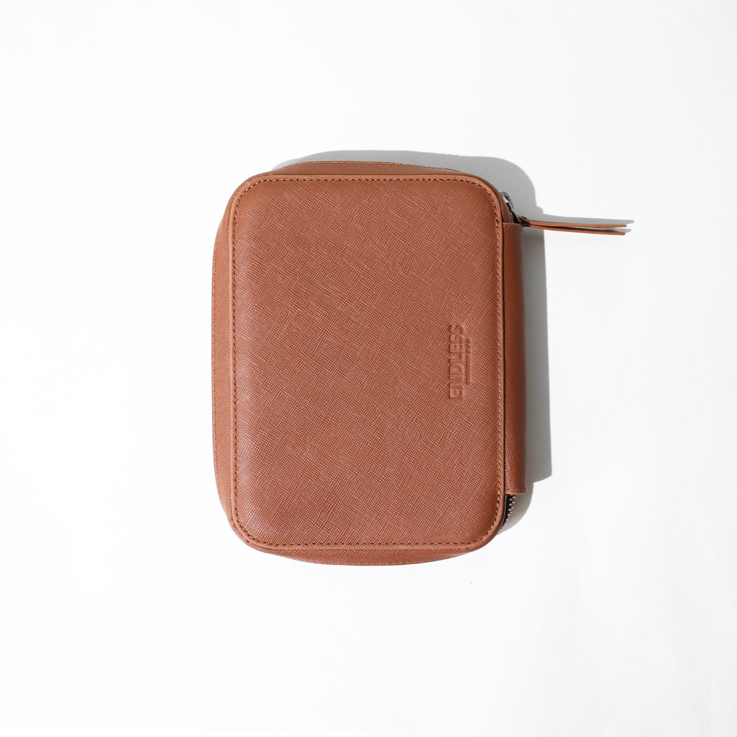 Endless Companion Saffiano Leather 10 Pen Pouch - Brown