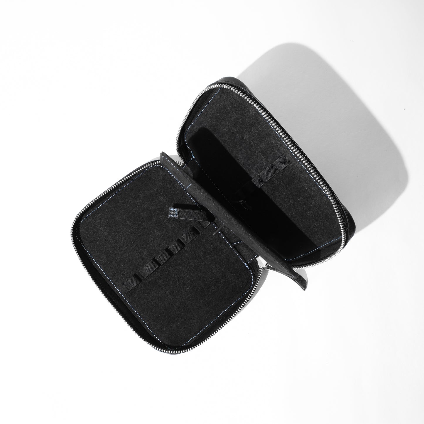 Endless Companion Saffiano Leather 10 Pen Pouch - Black