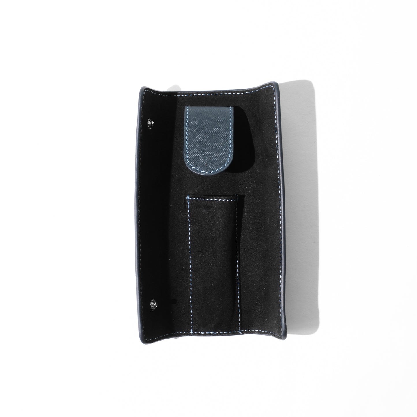 Endless Companion Saffiano Leather 1 Pen Pouch - Blue