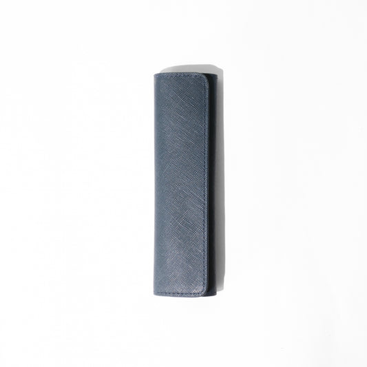 Endless Companion Saffiano Leather 1 Pen Pouch - Blue