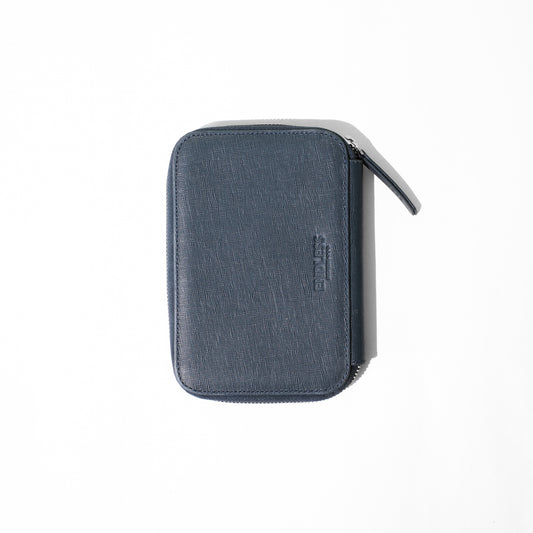 Endless Companion Saffiano Leather 5 Pen Pouch - Blue
