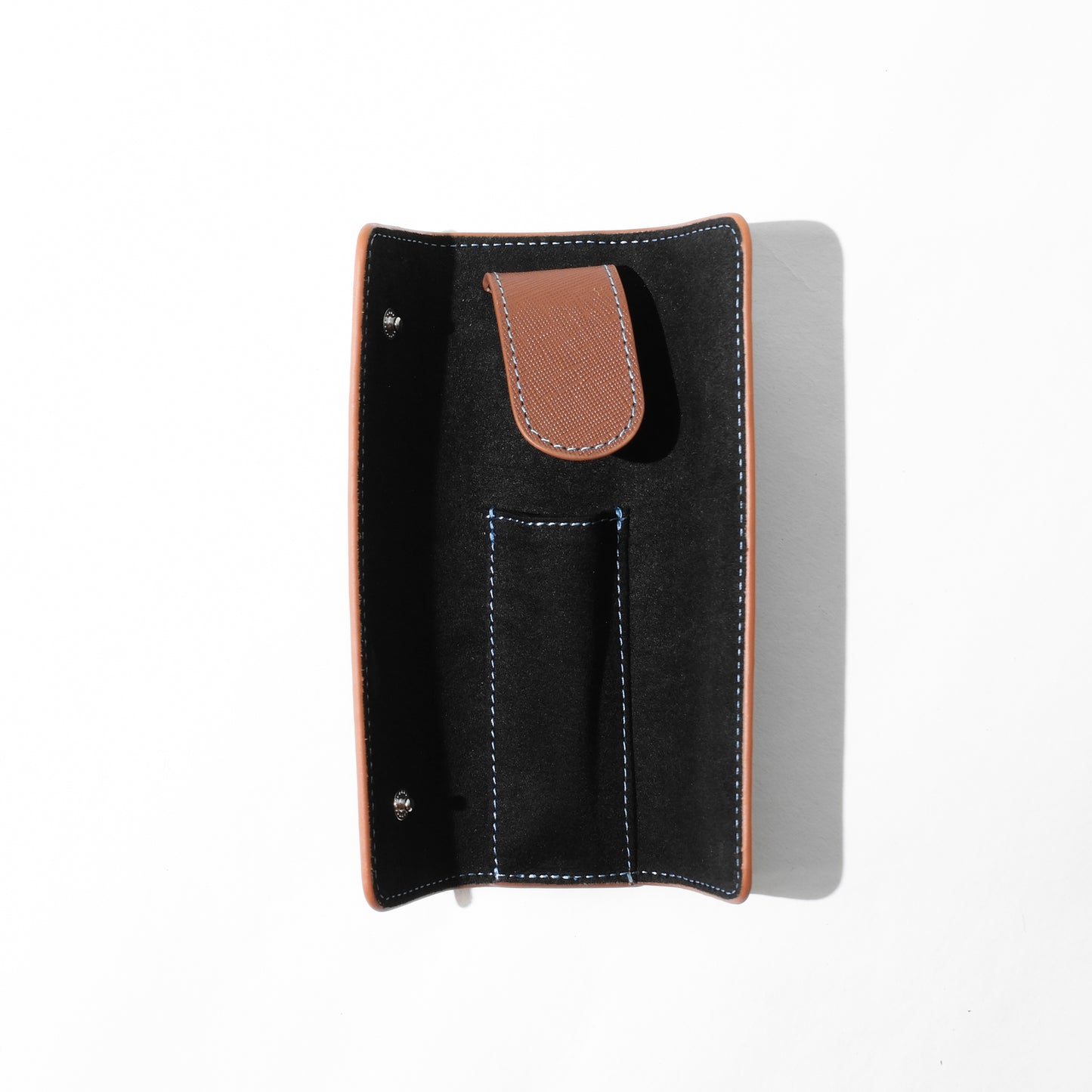 Endless Companion Saffiano Leather 1 Pen Pouch - Brown