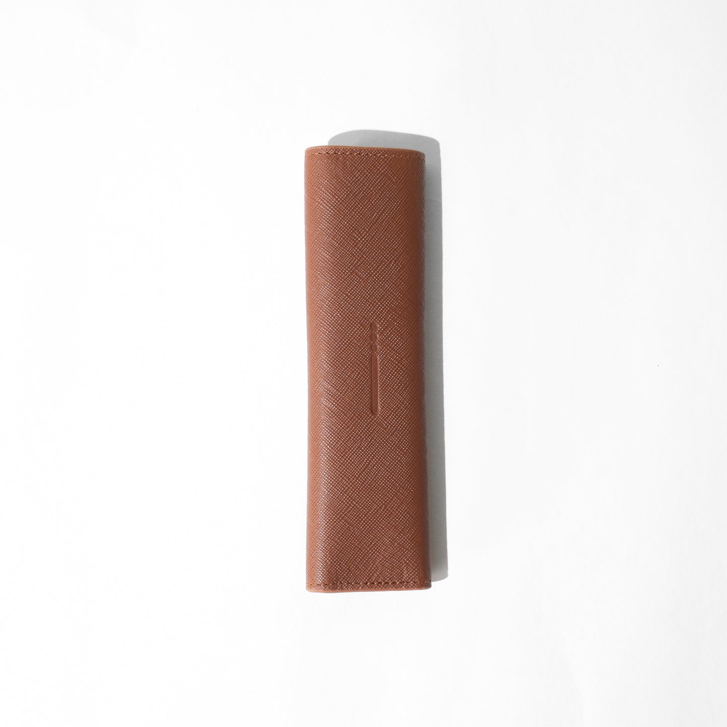 Endless Companion Saffiano Leather 1 Pen Pouch - Brown