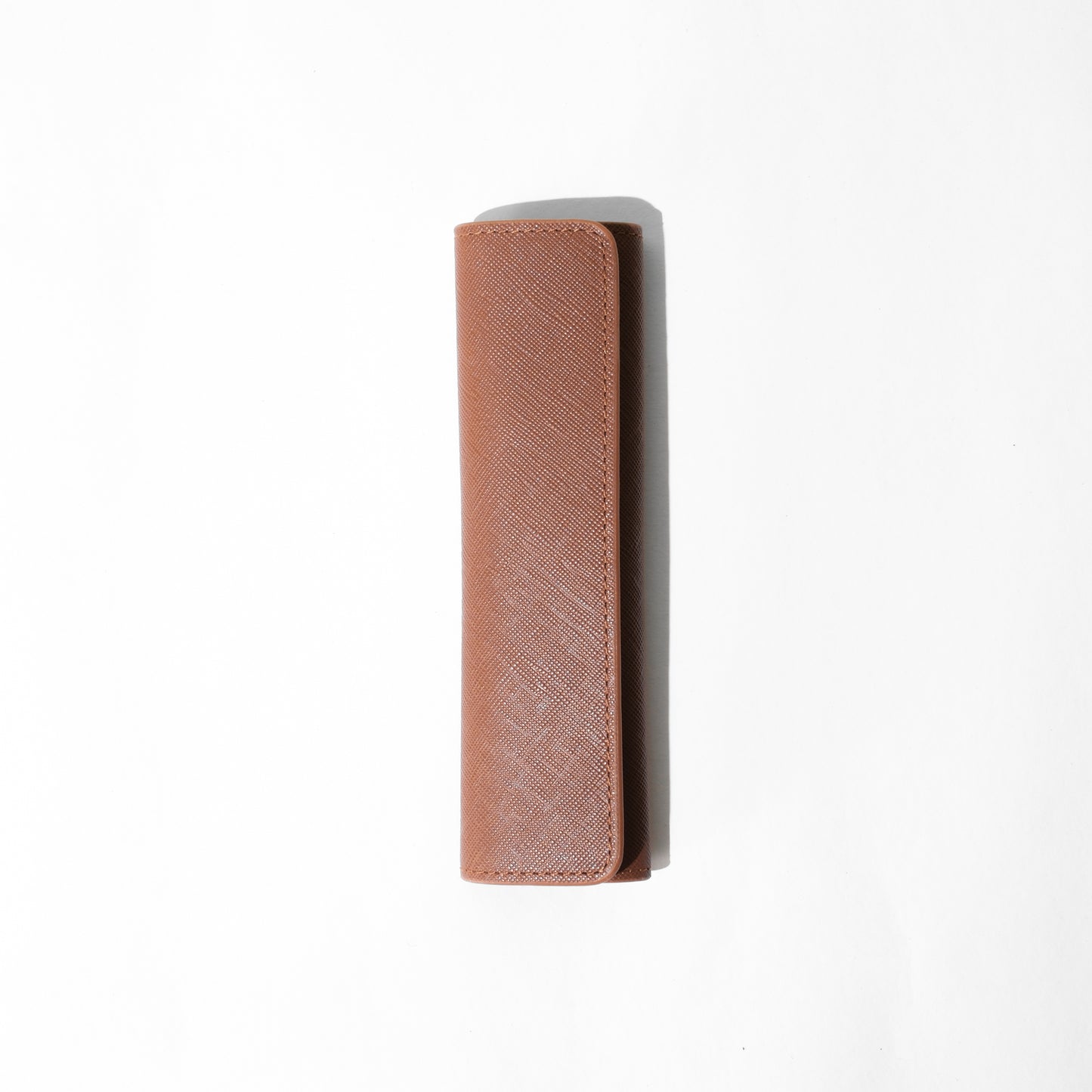 Endless Companion Saffiano Leather 1 Pen Pouch - Brown