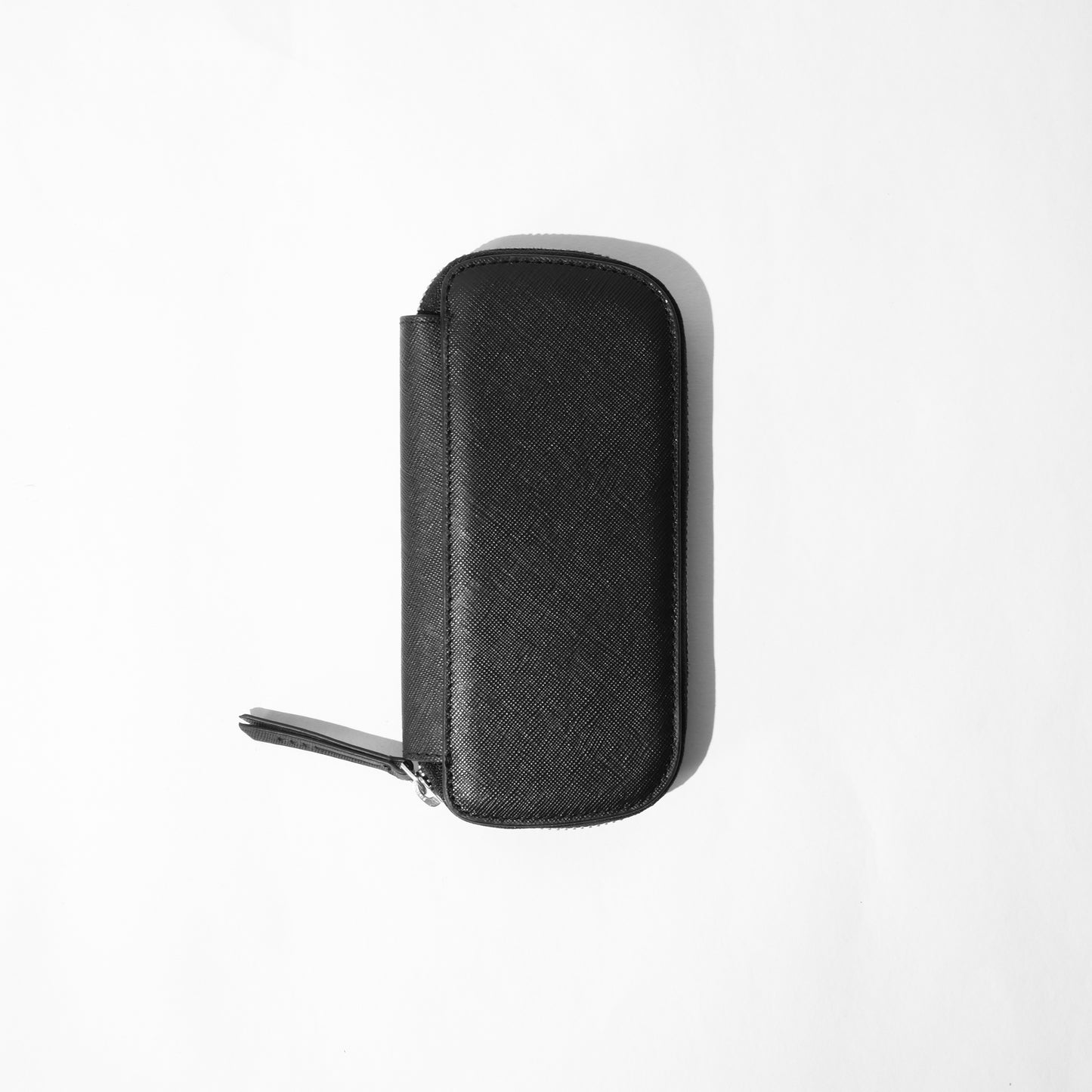 Endless Companion Saffiano Leather Adjustable 3 Pen Pouch - Black