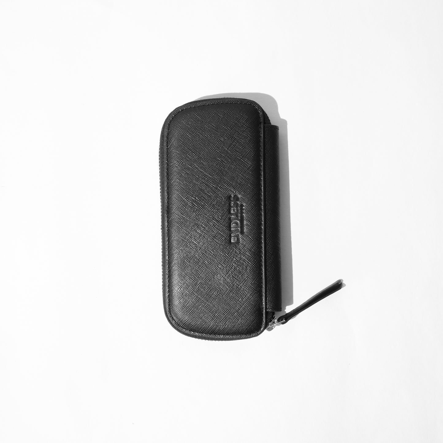 Endless Companion Saffiano Leather Adjustable 3 Pen Pouch - Black