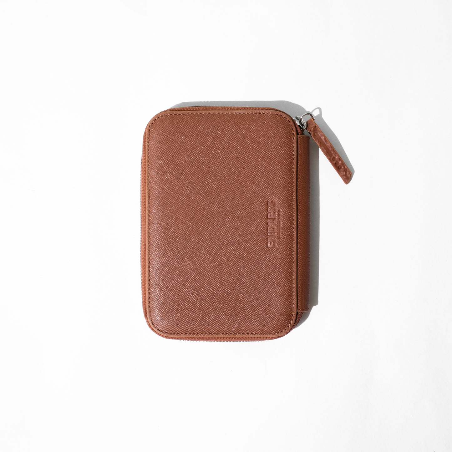 Endless Companion Saffiano Leather 5 Pen Pouch - Brown