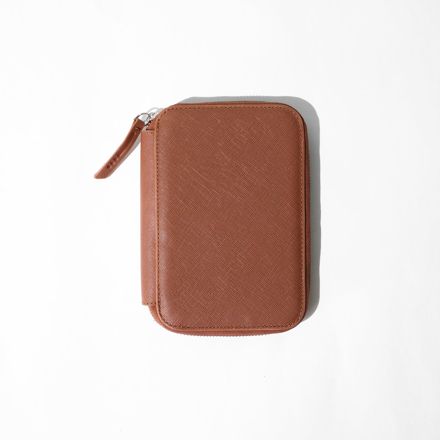 Endless Companion Saffiano Leather 5 Pen Pouch - Brown