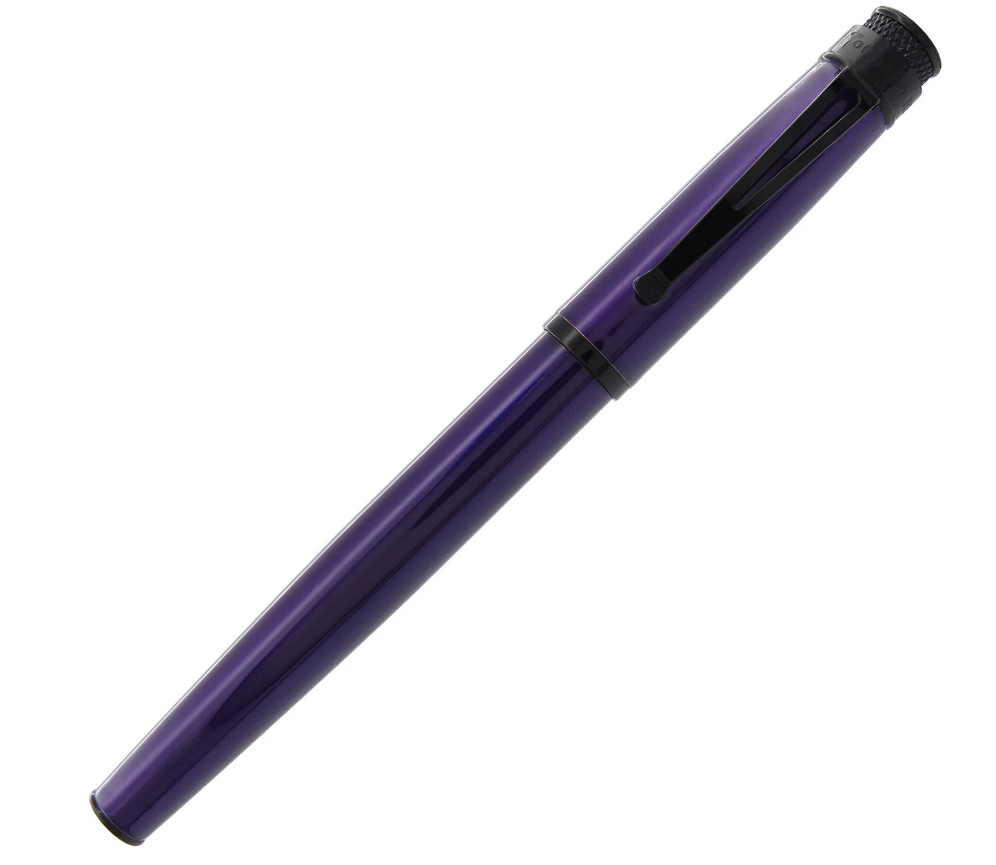 Retro 51 Tornado Stealth Lacquer EXT Fountain Pen - Midnight Purple