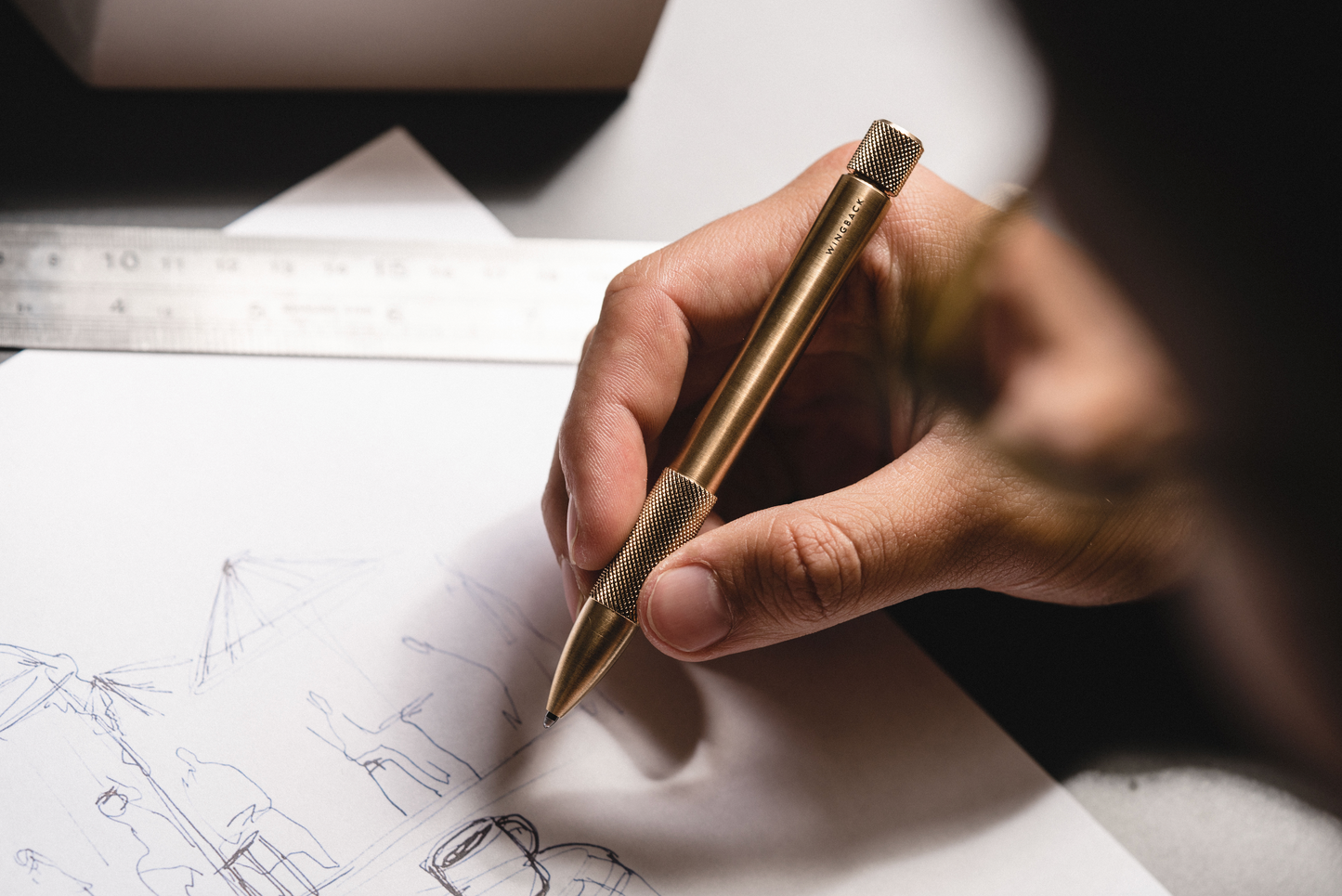 Wingback Mechanical Pen - Brass