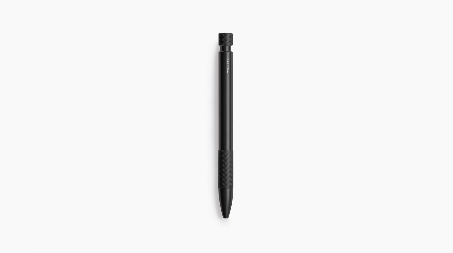 Wingback Mechanical Pen - Black Steel