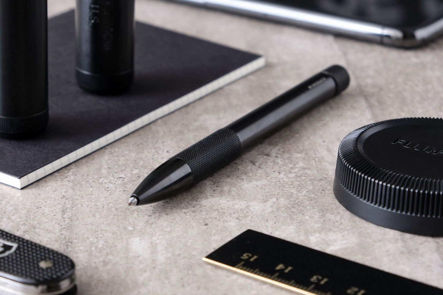 Wingback Mechanical Pen - Black Steel