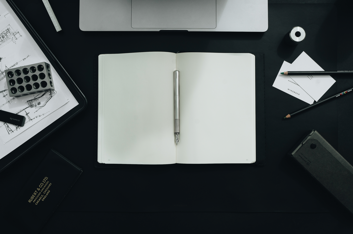 Wingback Fountain Pen - Steel