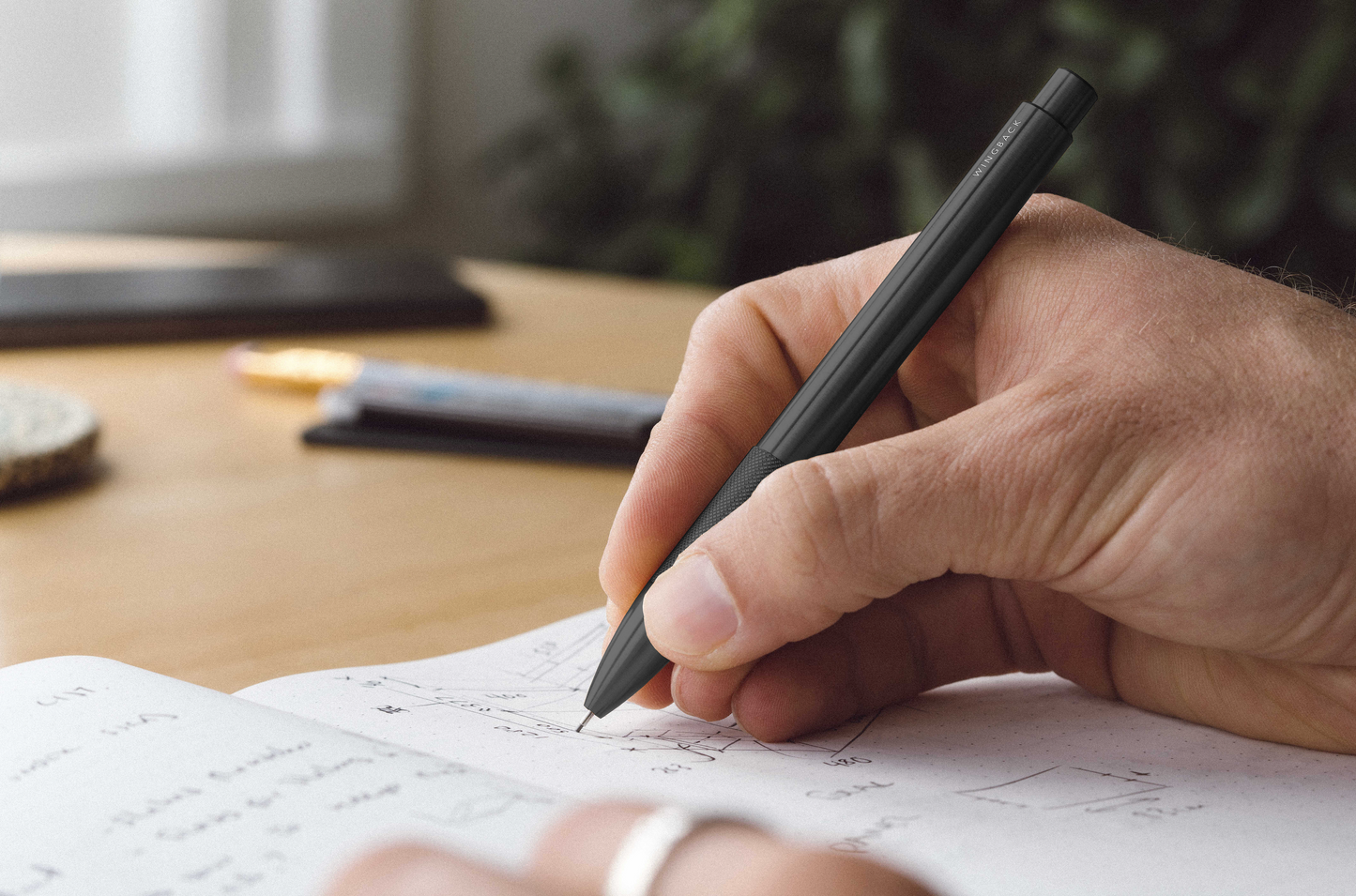 Wingback Mechanical Pencil - Black Steel