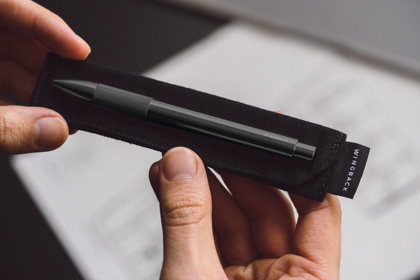 Wingback Mechanical Pencil - Black Steel