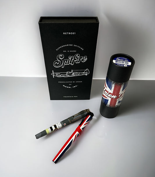 Retro 51 Spitfire and Union Jack Fountain Pen Bundle