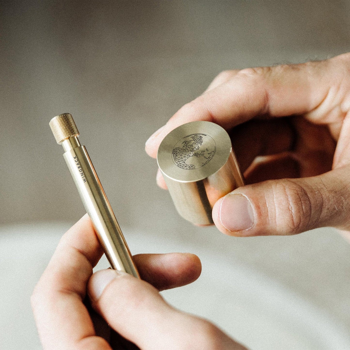 Wingback Pen/Pencil Holder - Brass