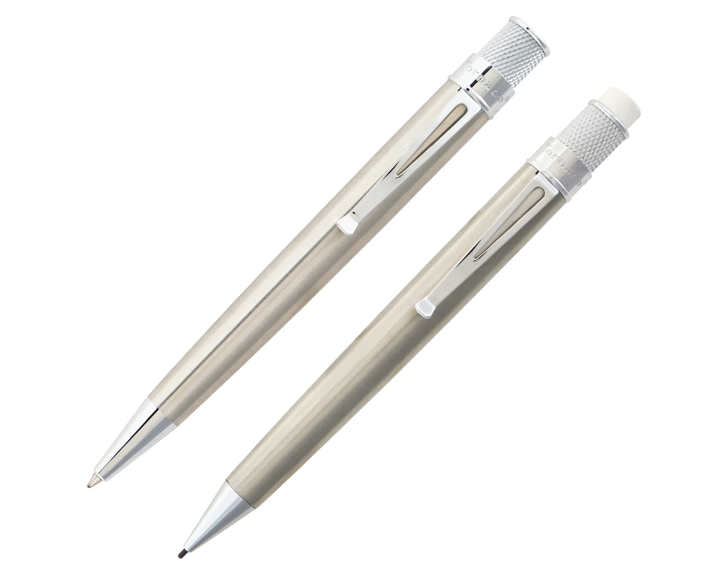 Retro 51 Tornado Rollerball and Pencil Set - Stainless