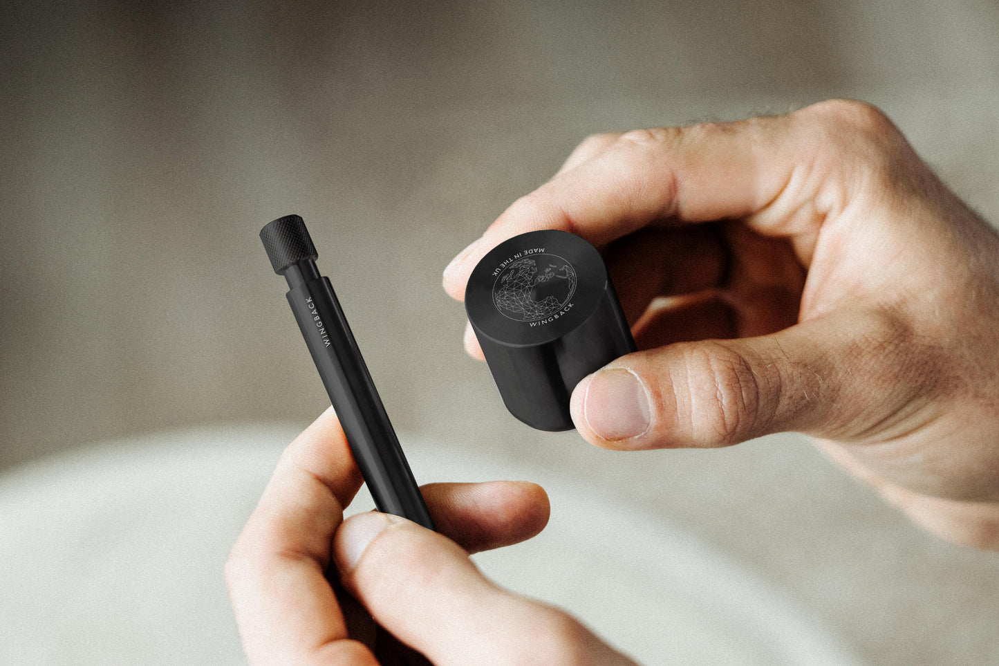 Wingback Pen/Pencil Holder - Black Steel