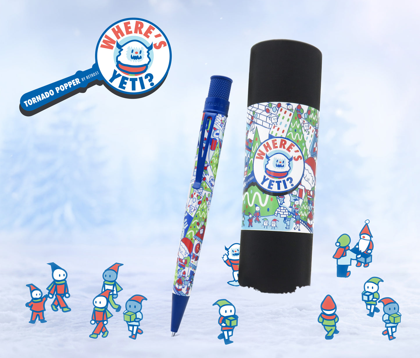 Retro 51 Tornado Popper Rollerball Pen - Where's the Yeti?