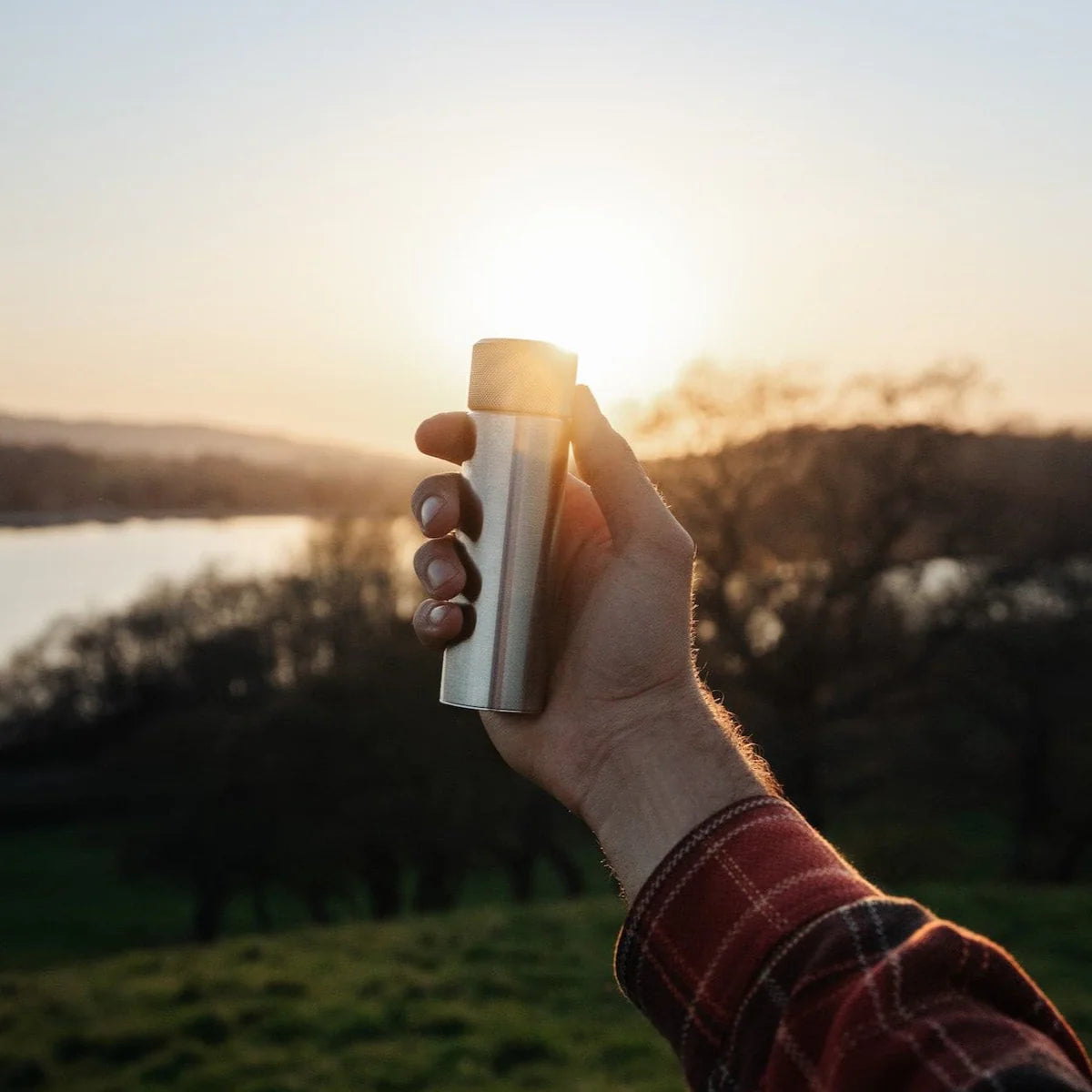 Wingback Hip Flask 100ml - Steel