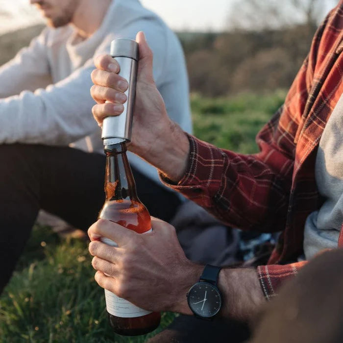 Wingback Hip Flask 100ml - Steel