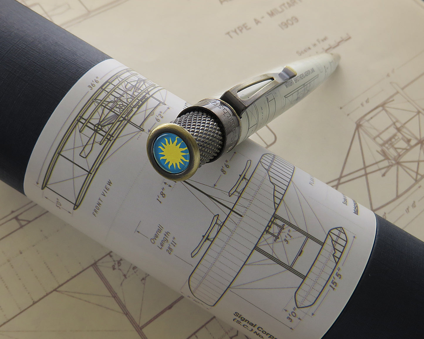 Retro 51 Tornado Smithsonian Collection Rollerball Pen - Wright Brothers Aeroplane
