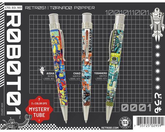 Retro 51 Tornado Popper Rollerball Pen -  R0B0T01