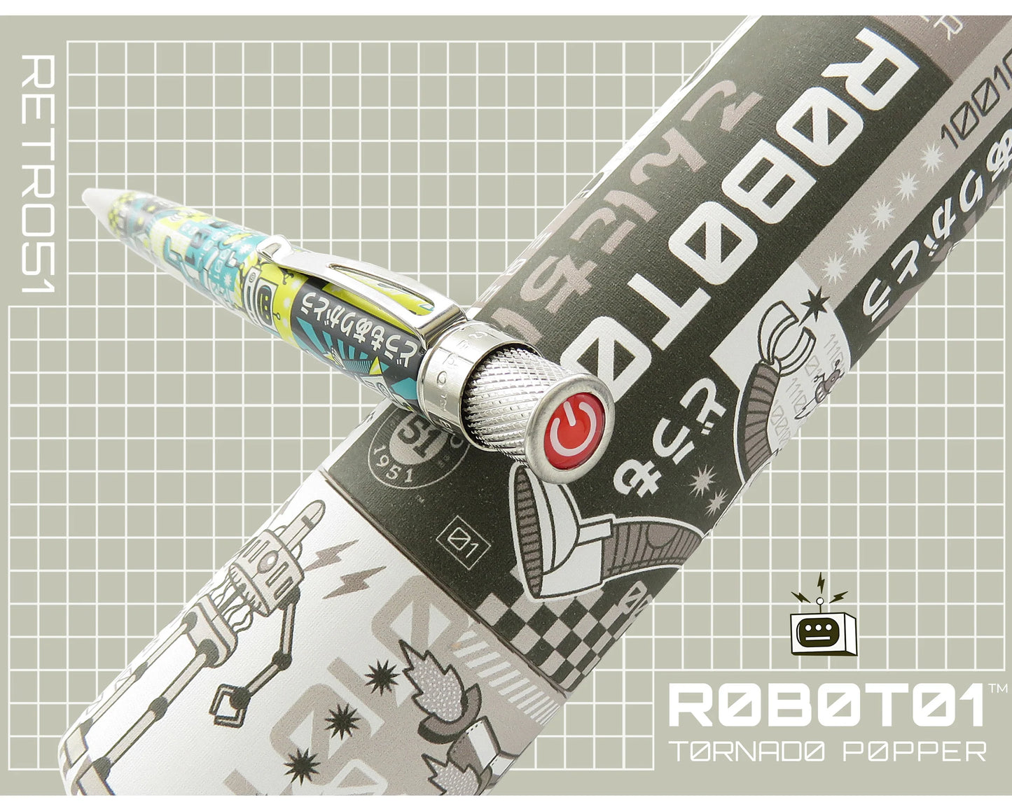 Retro 51 Tornado Popper Rollerball Pen -  R0B0T01