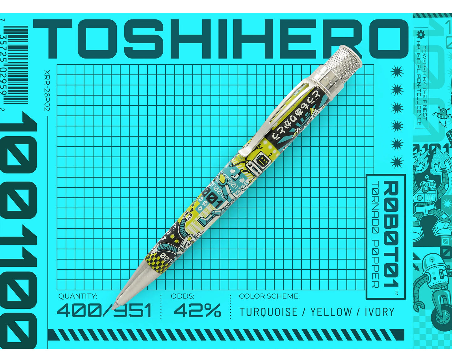 Retro 51 Tornado Popper Rollerball Pen -  R0B0T01