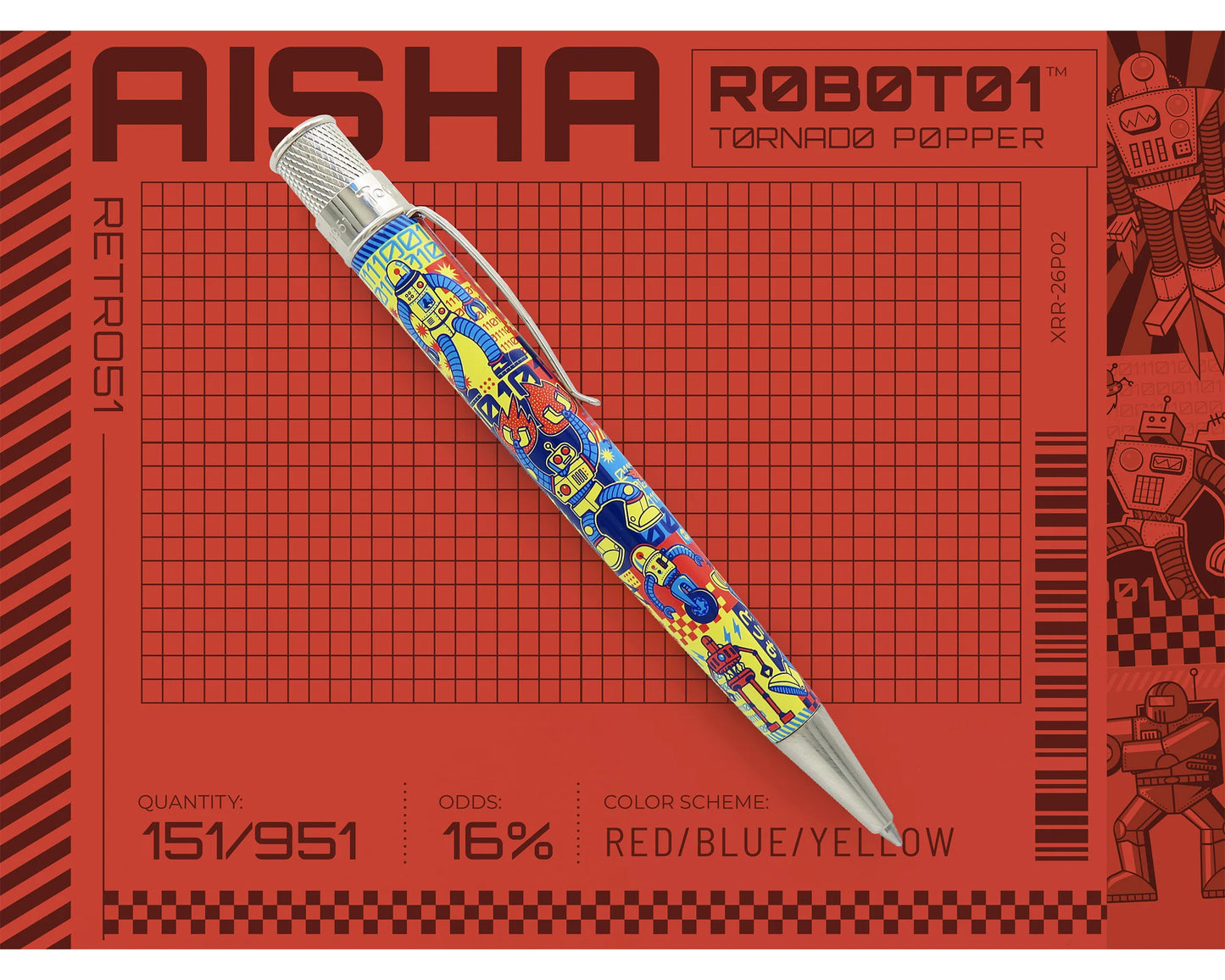 Retro 51 Tornado Popper Rollerball Pen -  R0B0T01