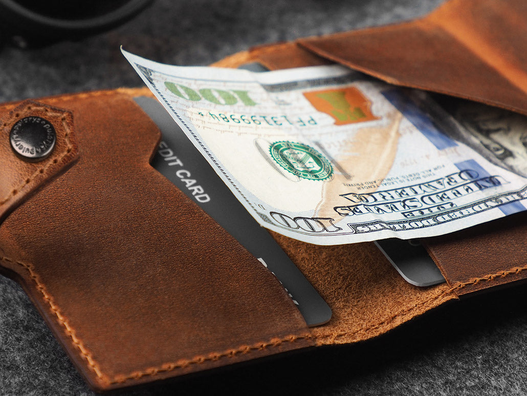 HIKER RFID wallet - Saddle Leather