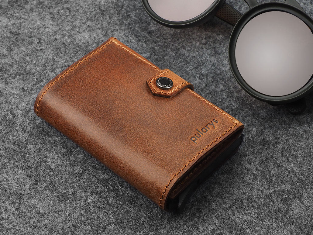 HIKER RFID wallet - Saddle Leather