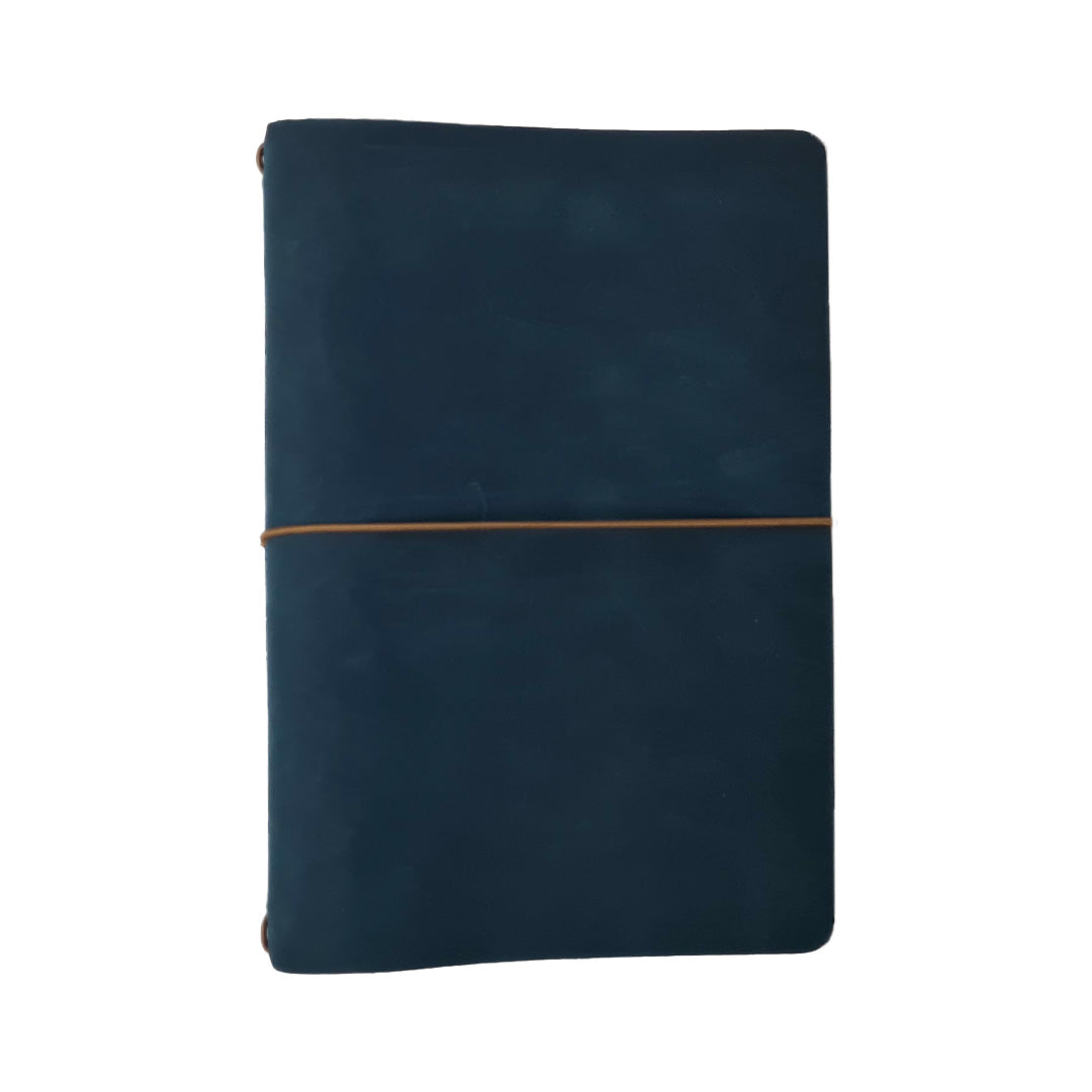Endless Explorer - Refillable Leather Regalia Paper Journal - Blue