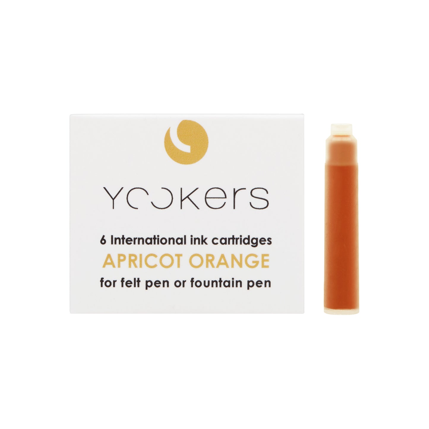 Yookers 6 international ink cartridges Apricot Orange.