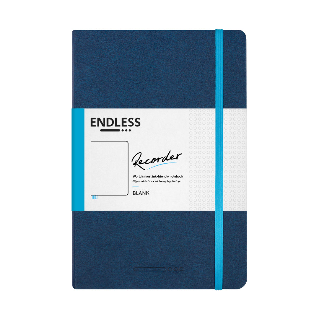 Endless Recorder A5 Notebook - Deep Ocean - Regalia Paper