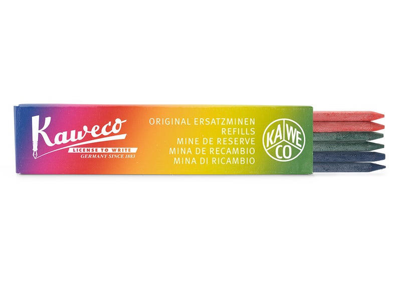 Kaweco Pencil Leads 3.2.0mm x 80mm - Colours Red, Blue and Green (6 pack)