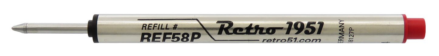 Retro 51 Rollerball Refill Single BLACK, BLUE, RED, GREEN or PURPLE