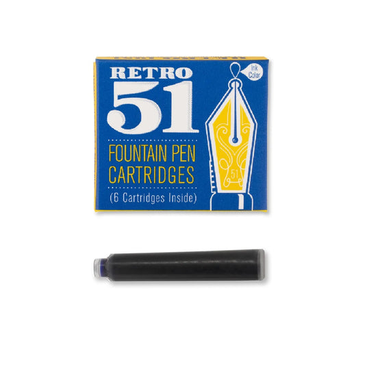 Retro 51 Fountain Pen Cartridges (6 Pack) Blue