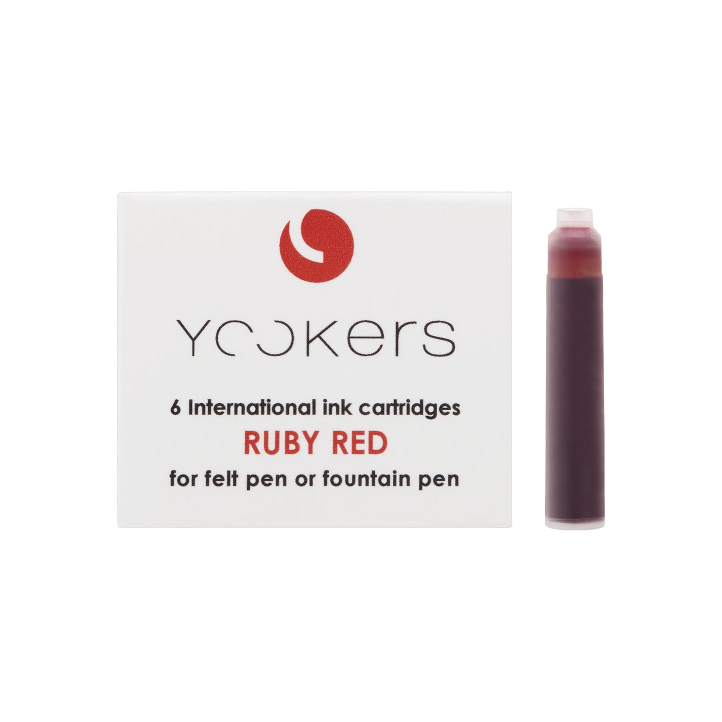 Yookers 6 international ink cartridges Ruby Red.