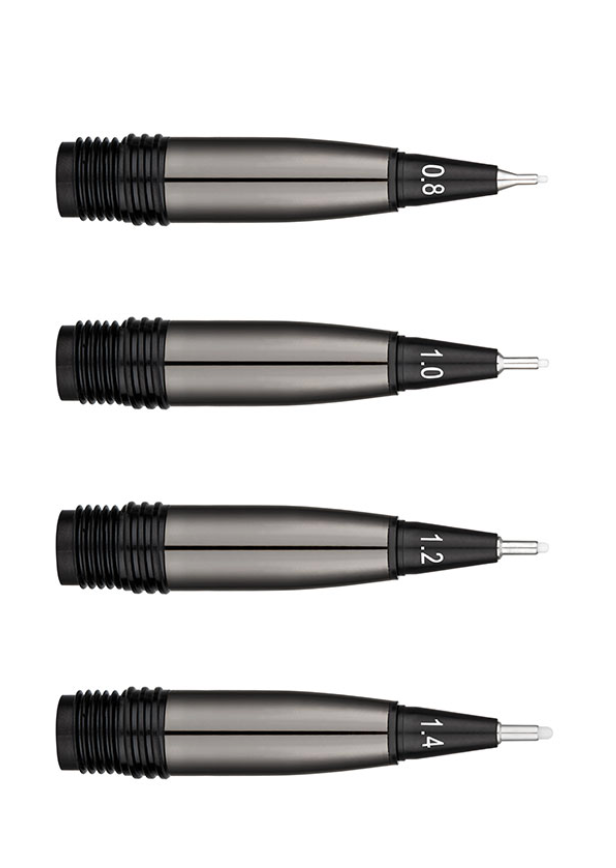 Yookers Metis Fiber-tip Pen - Front Section - Gun Metal
