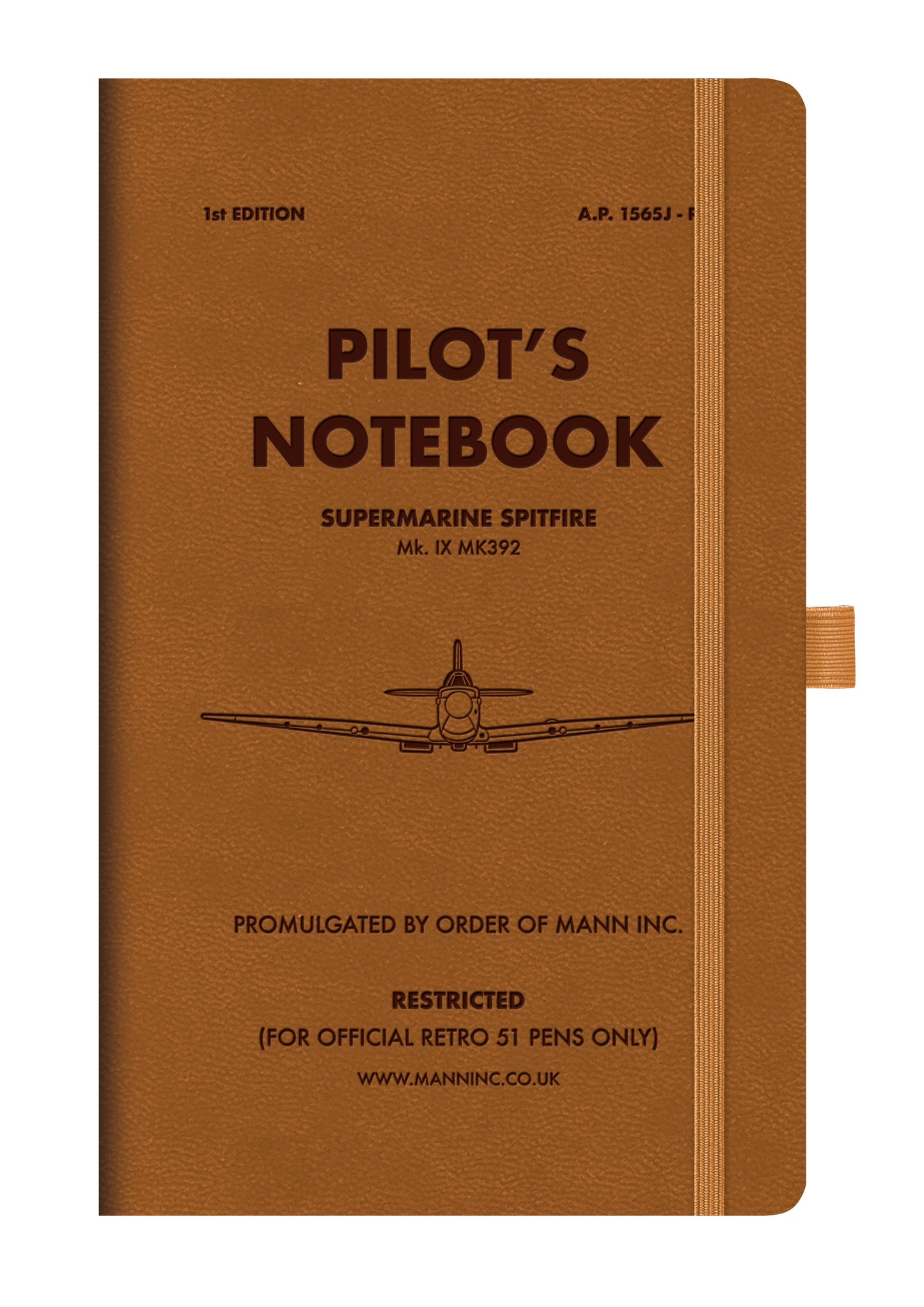 Replica Pilots Notes Medium Ruled Flexible Notebook - Spitfire