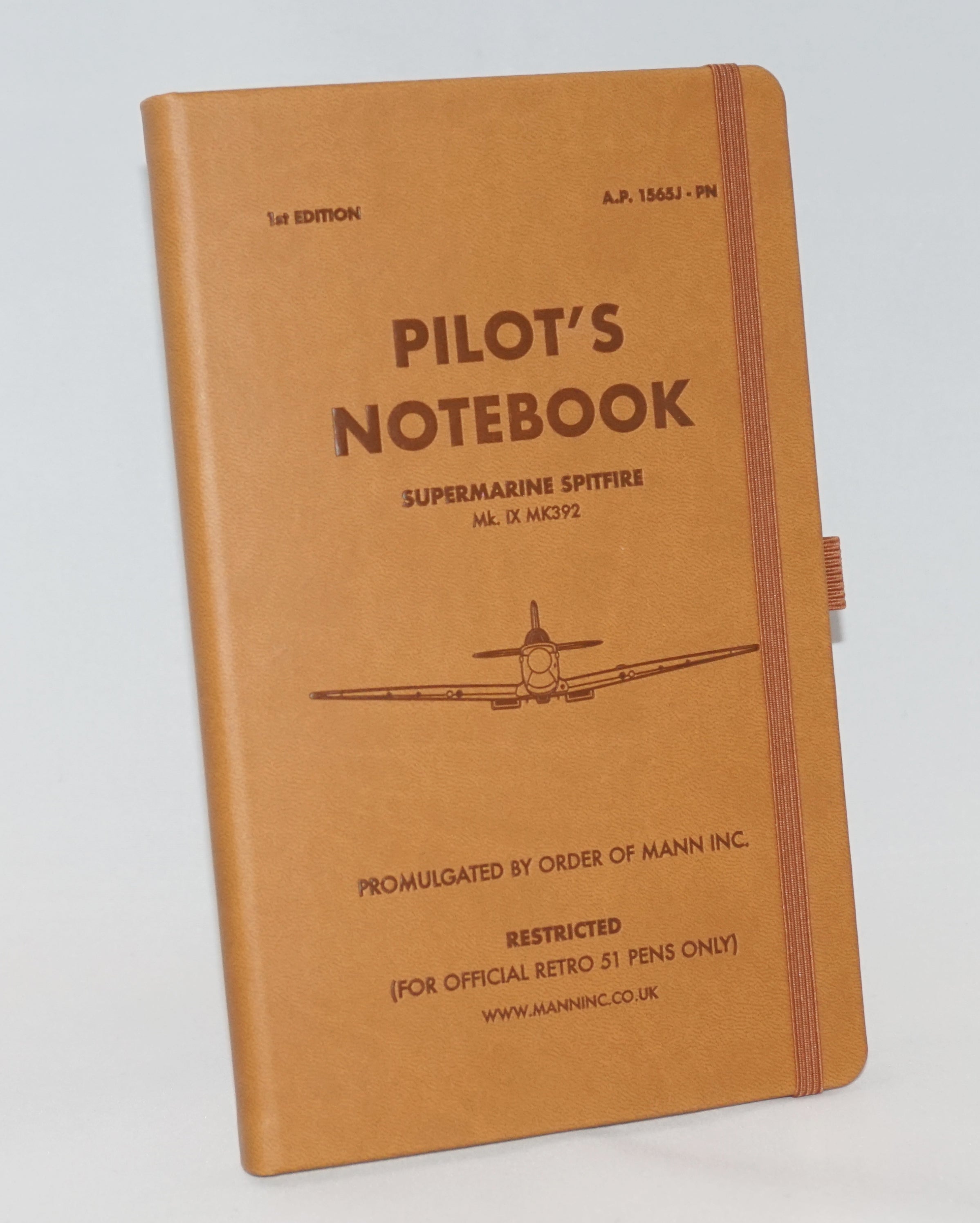 Replica Pilots Notes Medium Ruled Flexible Notebook - Spitfire – Mann ...